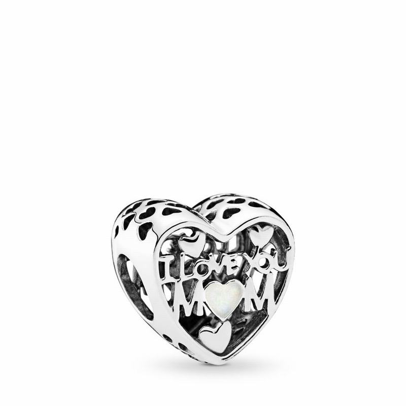 Pandora Love For Mother Charm Ireland - Sterling Silver/Enamel/White - 132594NUR